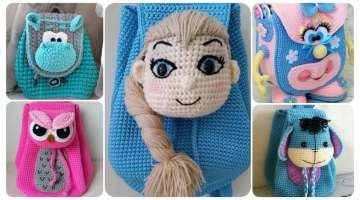 2 options of crochet backpacks for children