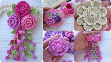 Simple crochet flowers step by step with 2 stitches