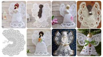 3 steps to make crochet Christmas angels