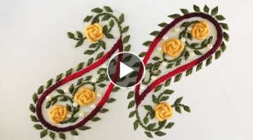 Hand Embroidery Kashmiri Tanka And Brazilian Embroidery Stitches 