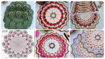 40 cm round crochet folder