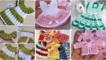 Beautiful crochet dresses for dolls and how to combine them