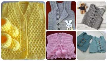 Crochet baby jackets from 0 to 3 months
