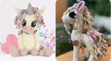 Modern crochet unicorn amigurumis