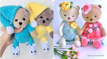 Patterns to make crochet bears step by step